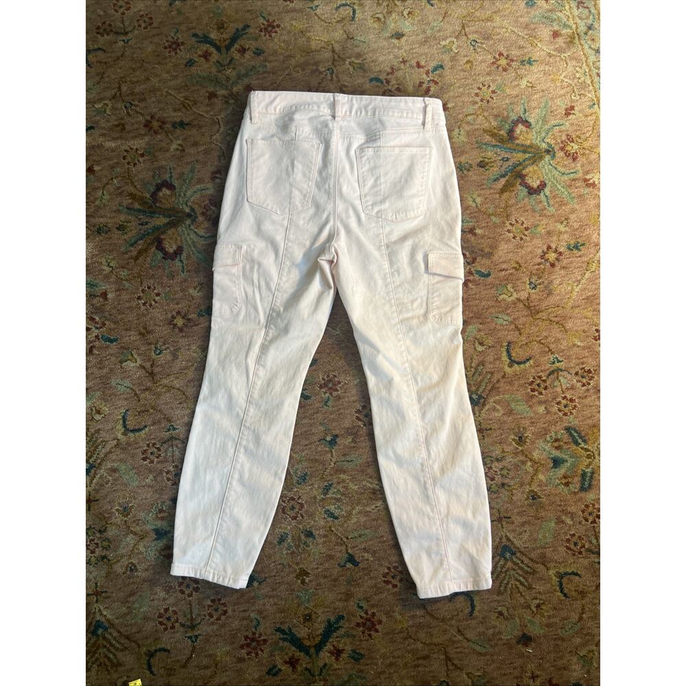 White House Black Market Blush Pink Mid Rise Skinny Cargo Pant Stretch Utility 6 - Picture 12 of 13